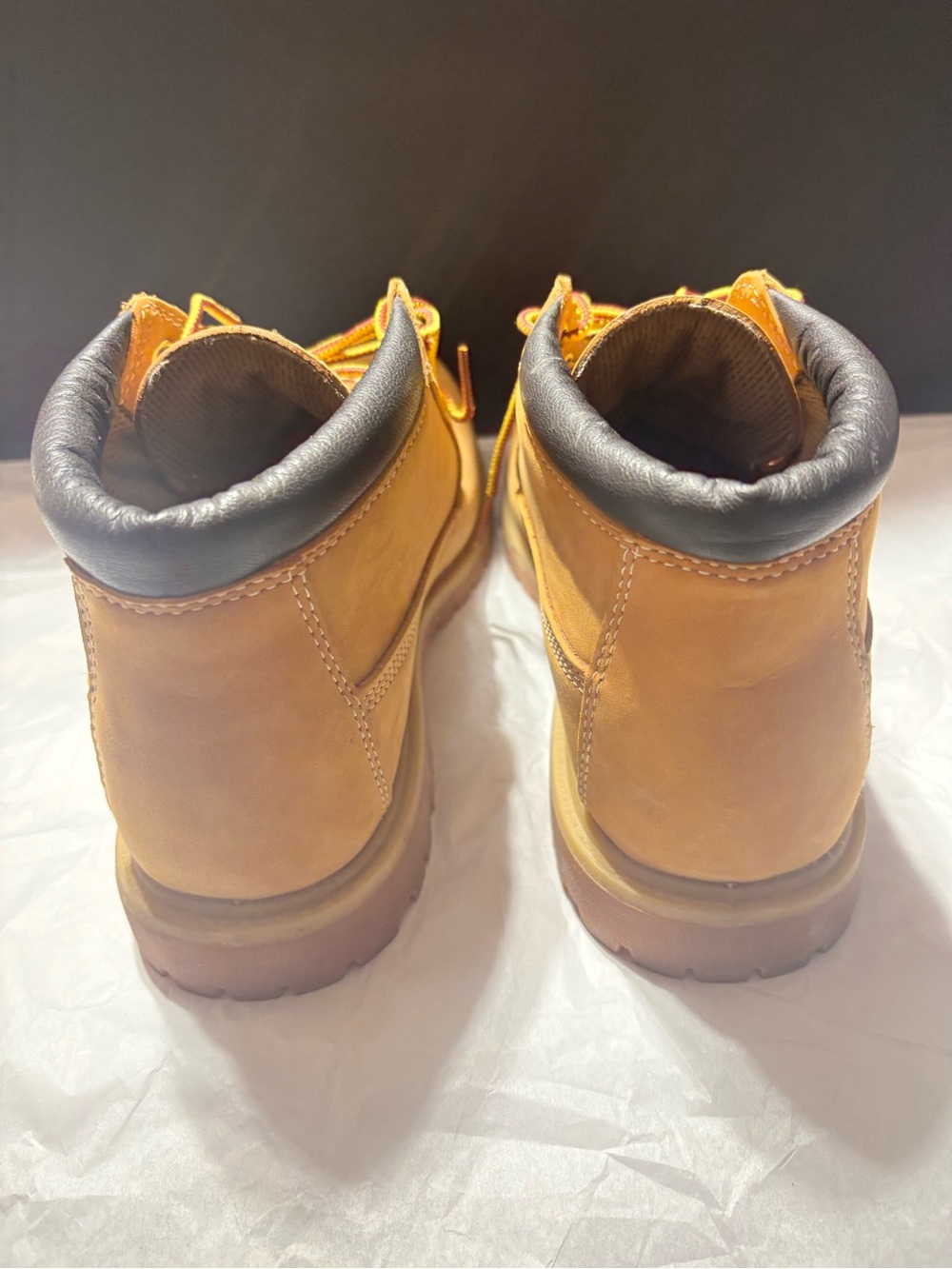 Timberland Wheat Nubuck Ankle Boots with Black Collar